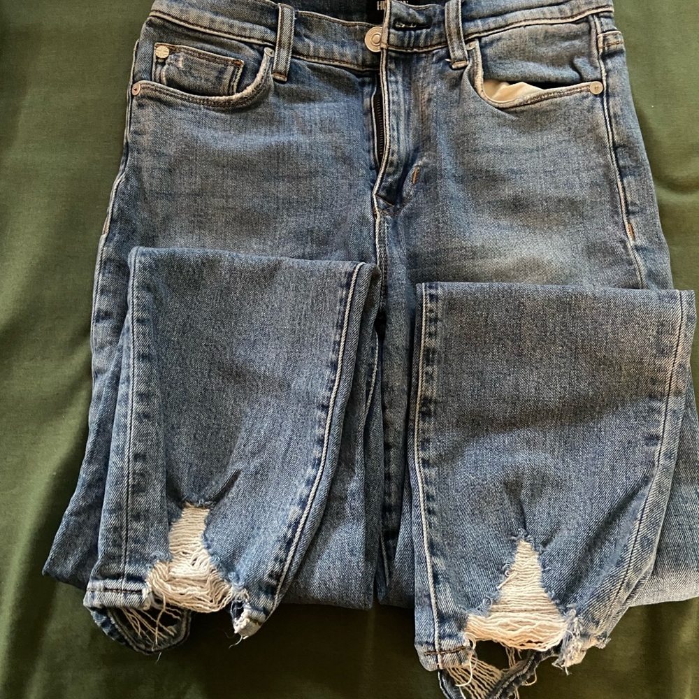 Hudson Jeans Women's Distressed Blue Skinny Jeans